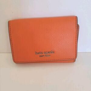 Kate Spade Key Holder Hooks Case Orange Small Wallet Geniue Leather Logo Fair